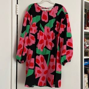 Stella McCartney girls dress with printed flowers.